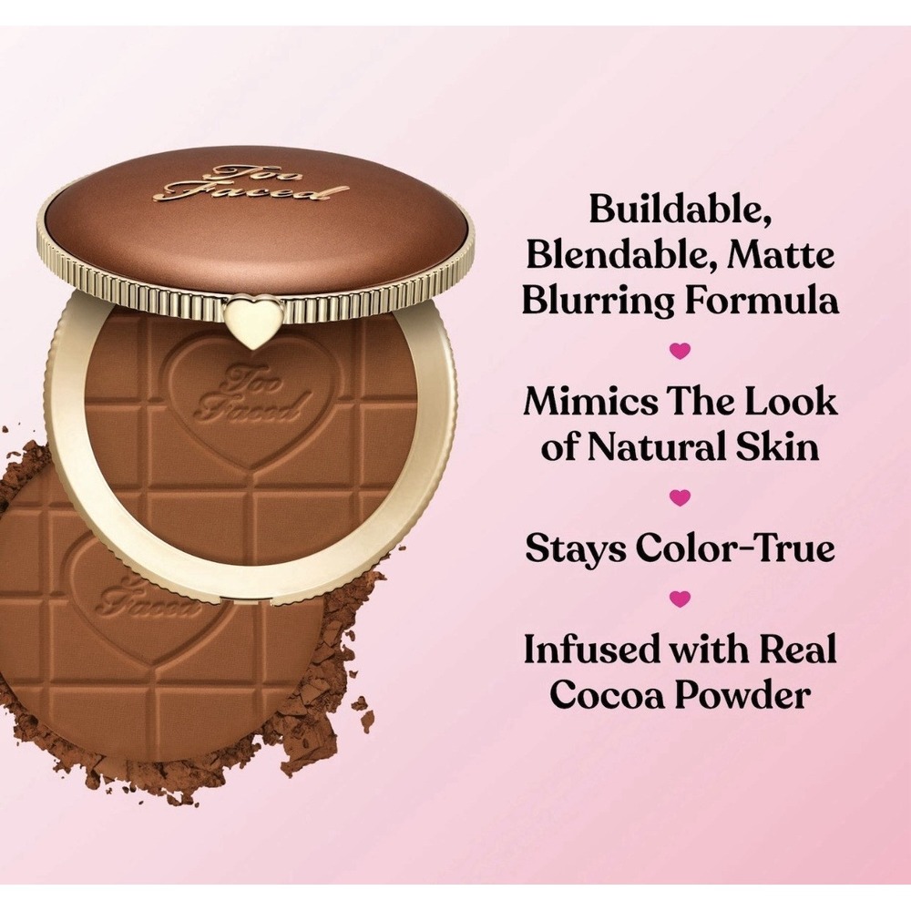 Too Faced Chocolate Soleil Matte Blurring Bronzer Chocolate Soleil 8g/0.28oz NEW - Picture 11 of 11